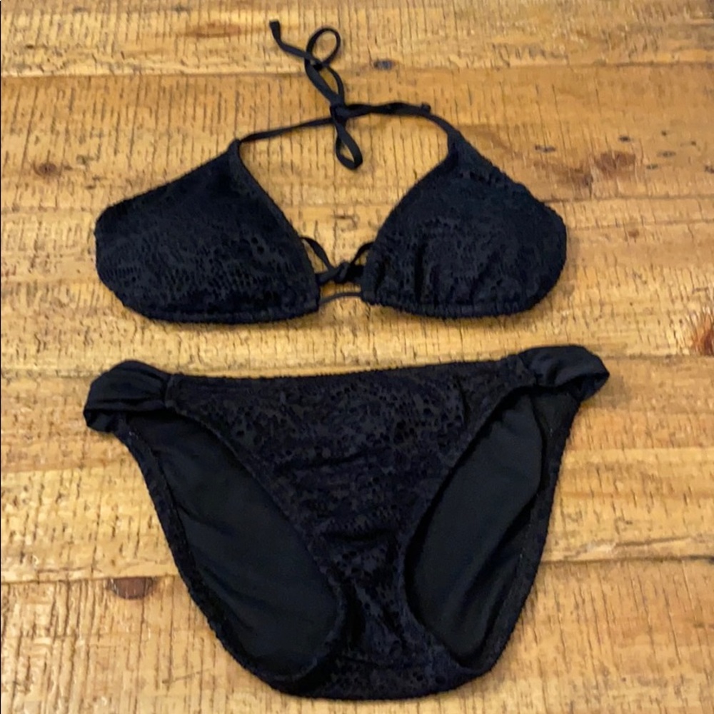 Black crochet Target bikini